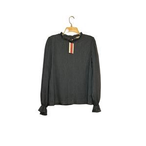 Andree by unit Dream Of The Day Charcoal Gray Blouse size Small